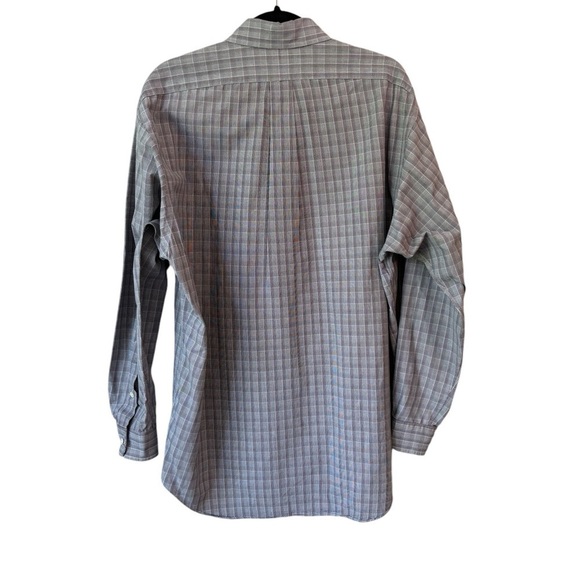 Ralph Lauren Blake 100% Two-Ply Cotton Dress Shirt Grey/Pink/White Stripes M - Picture 2 of 11